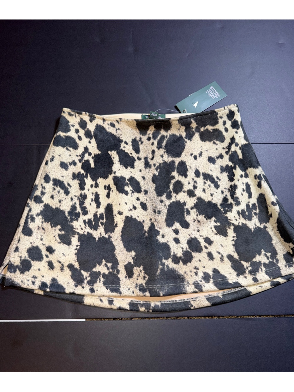 wild fable Cow Print Mini Skirt in Black and Cream